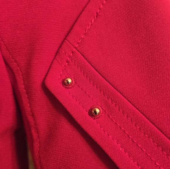 White House Black Market Vibrant Red Blazer Size 00 - Picture 7 of 10